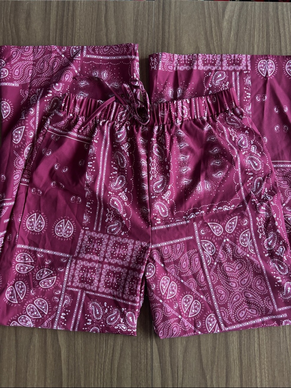 Women’s Elastic-Waist Bandana Print Pants - Magenta